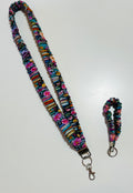 Flowers and Books Scrunchie Lanyard/Keychain