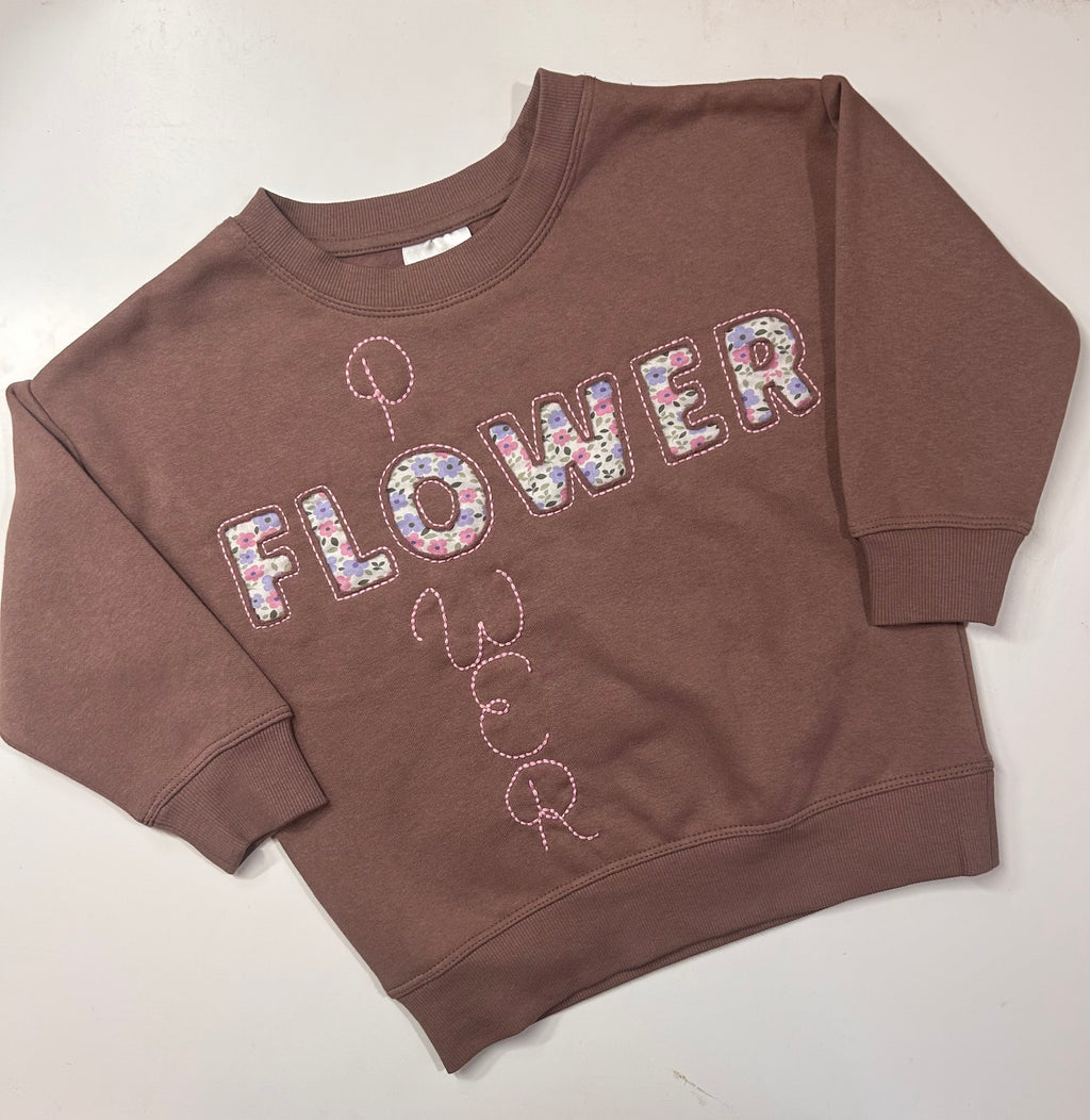 Girls Flower Power Jumper