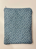 Blue Flower | Handmade Padded E-Reader Sleeve with Zip | Kindle & Kobo Case
