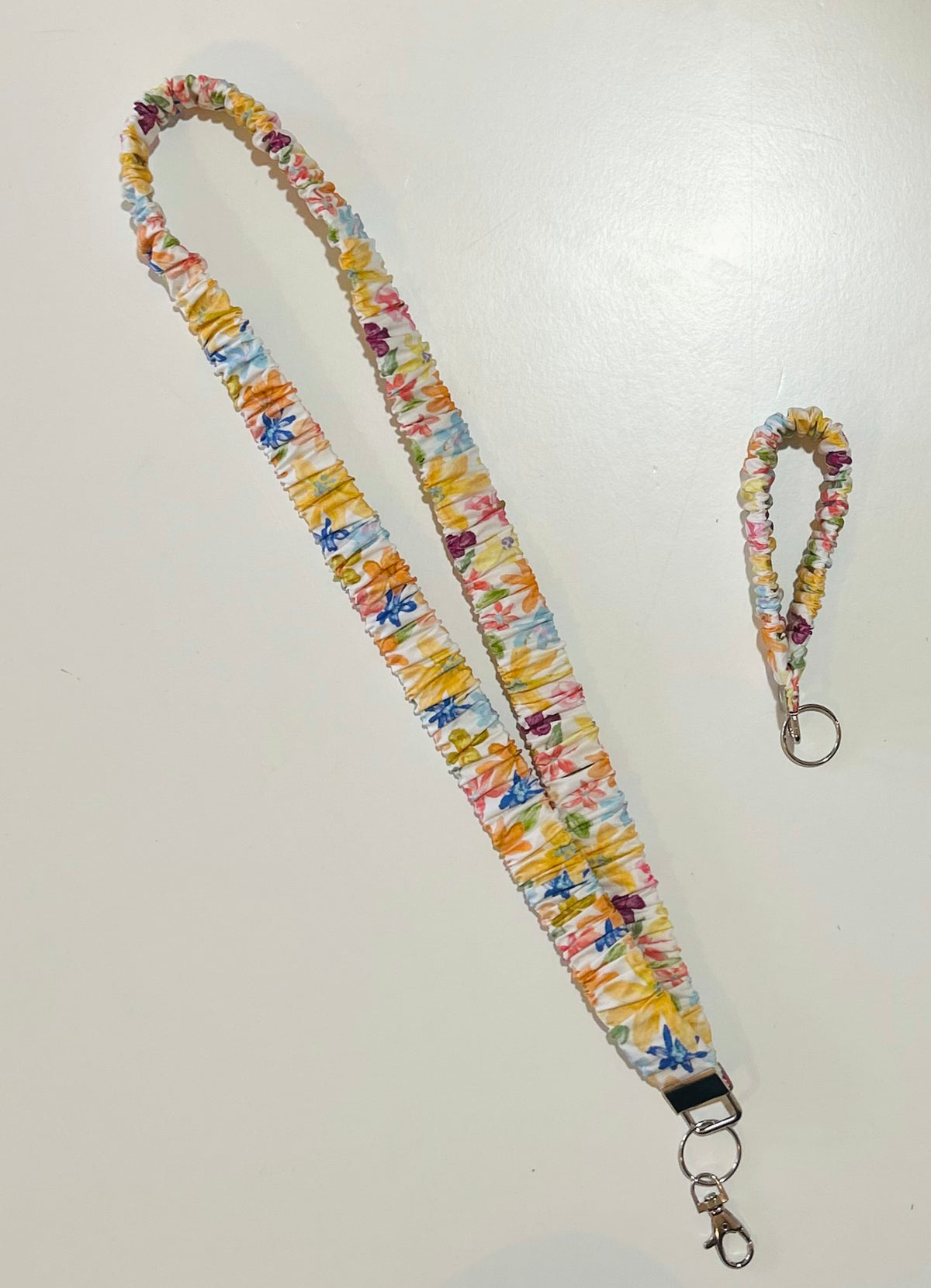 Flower Garden Scrunchie Lanyard/Keychain