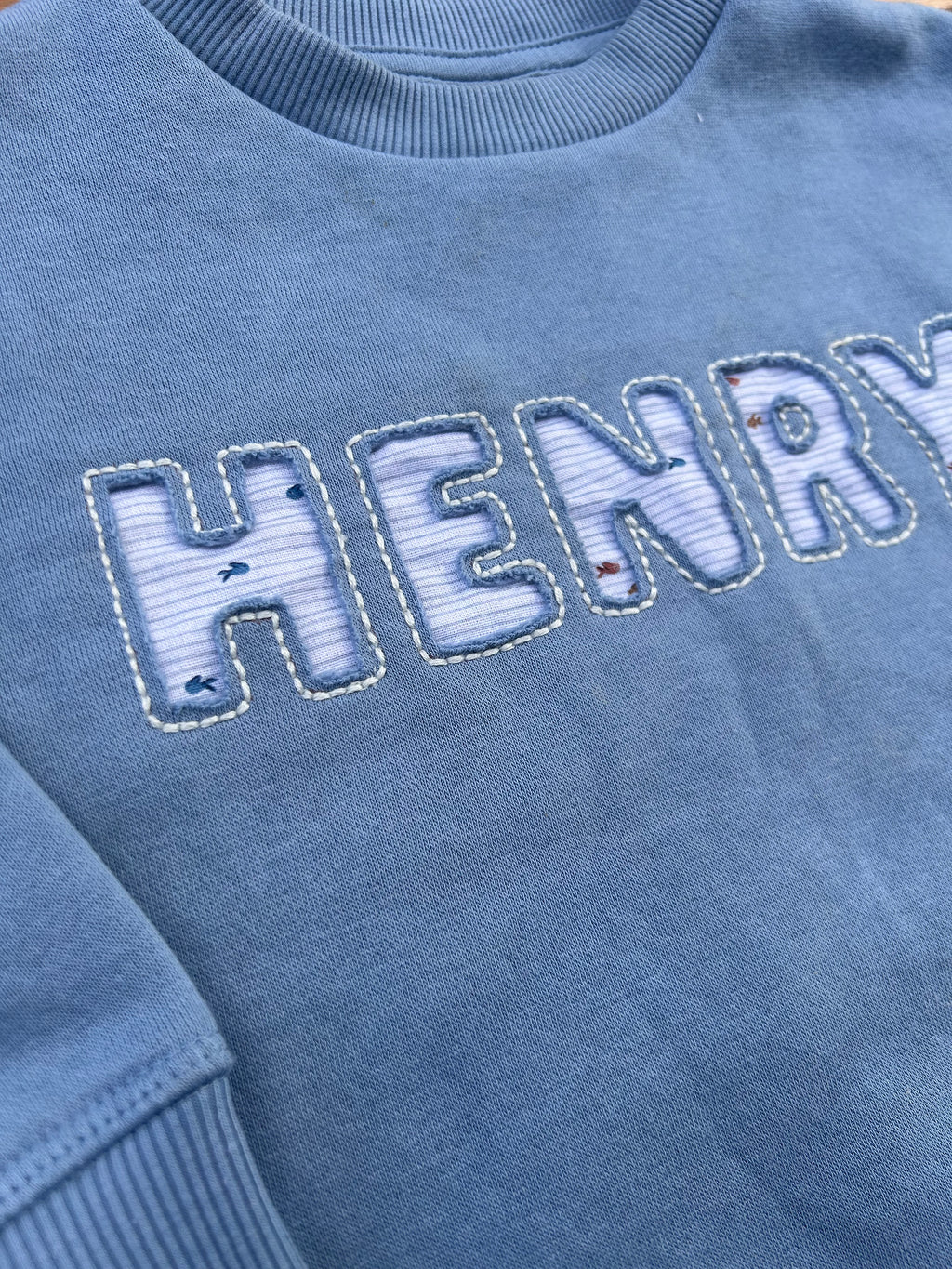 Personalised Children's Name Jumper - Blue