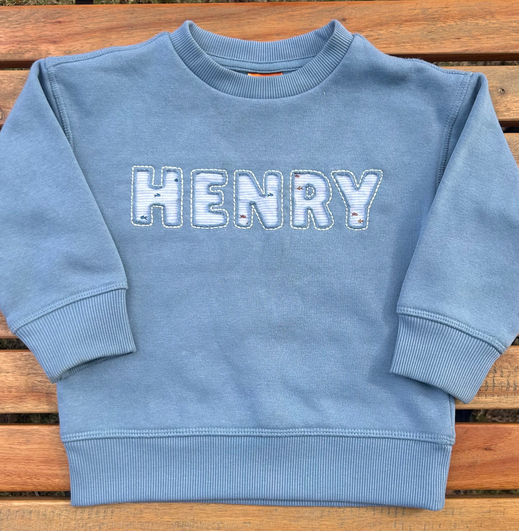 Personalised Children's Name Jumper - Blue