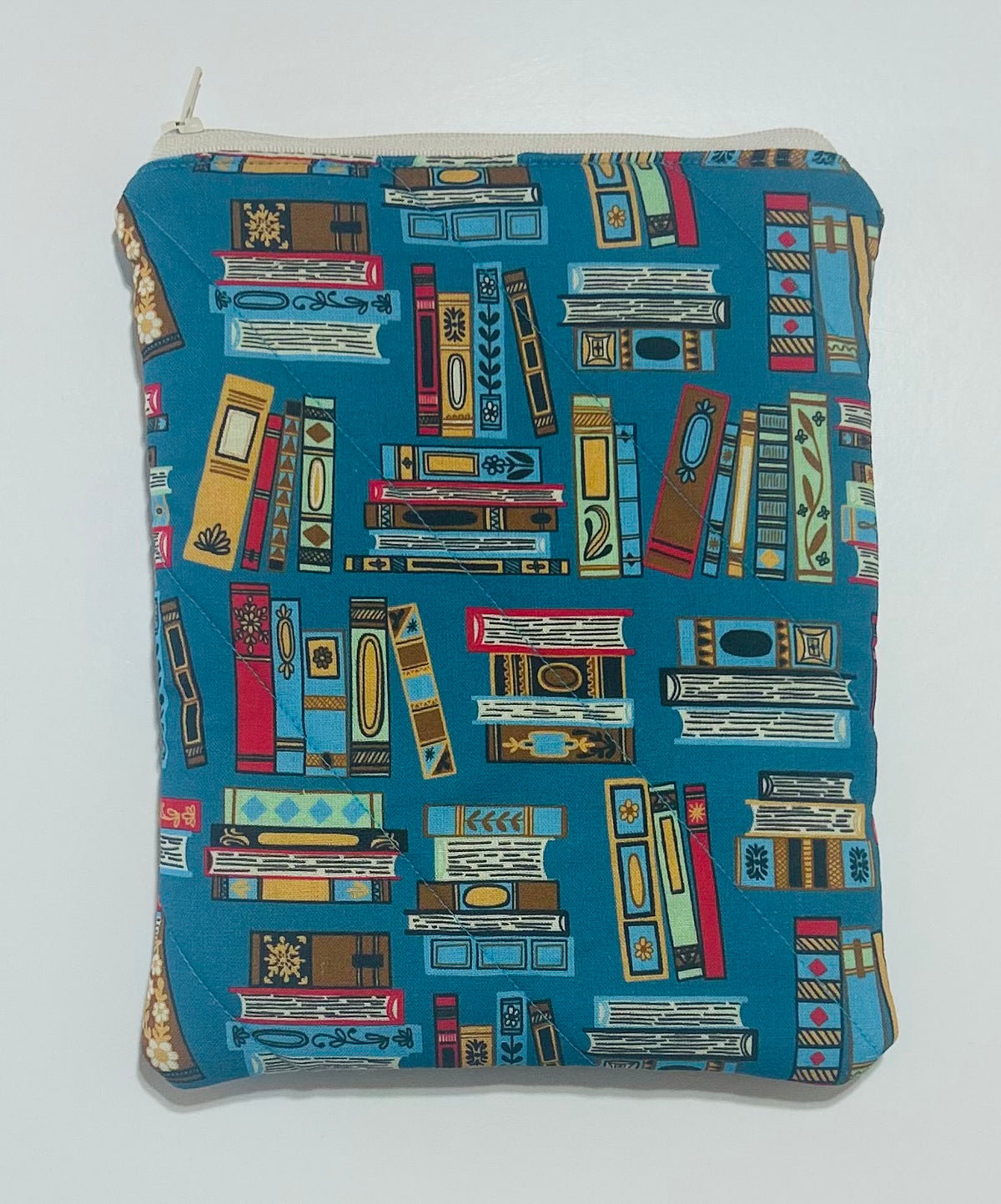 Lots of Books | Handmade Padded E-Reader Sleeve with Zip | Kindle & Kobo Case