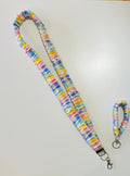 Flower Rainbow Scrunchie Lanyard/Keychain