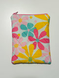 Happy Flower | Handmade Padded E-Reader Sleeve with Zip | Kindle & Kobo Case