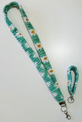 Green Daisy Scrunchie Lanyard/Keychain