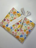 Flower Garden Book/Ipad Sleeve with White Lining and Ties