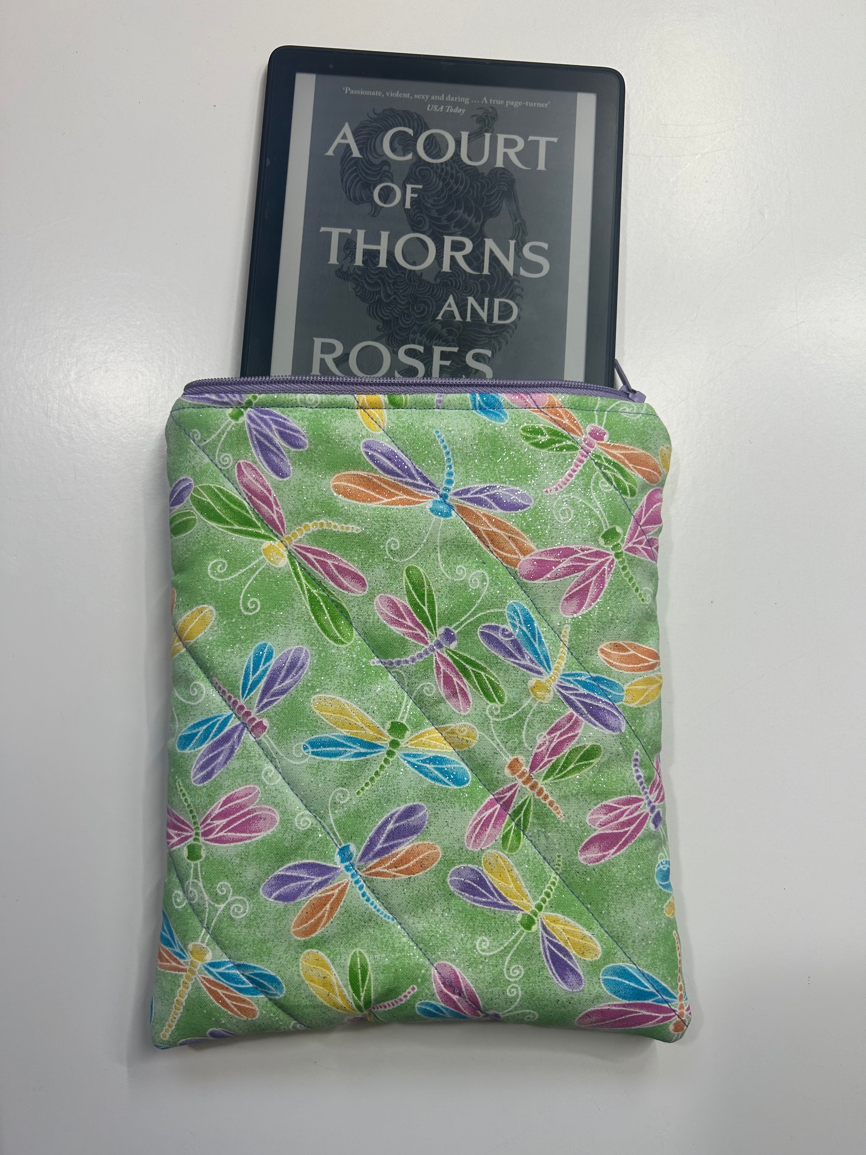 Dragonfly | Handmade Padded E-Reader Sleeve with Zip | Kindle & Kobo Case