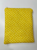 Yellow Flower | Handmade Padded E-Reader Sleeve with Zip | Kindle & Kobo Case