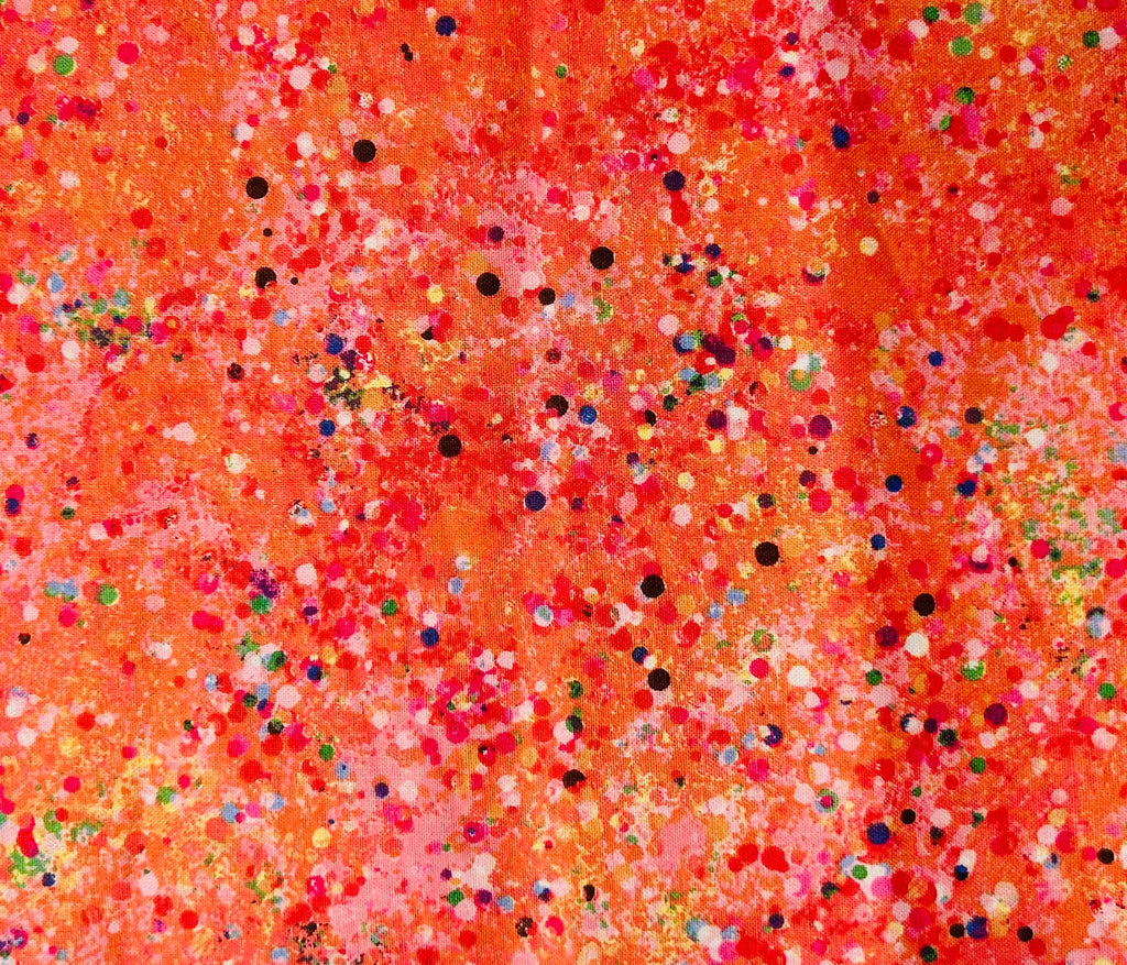 Orange Dots Scrunchie Lanyard/Keychain