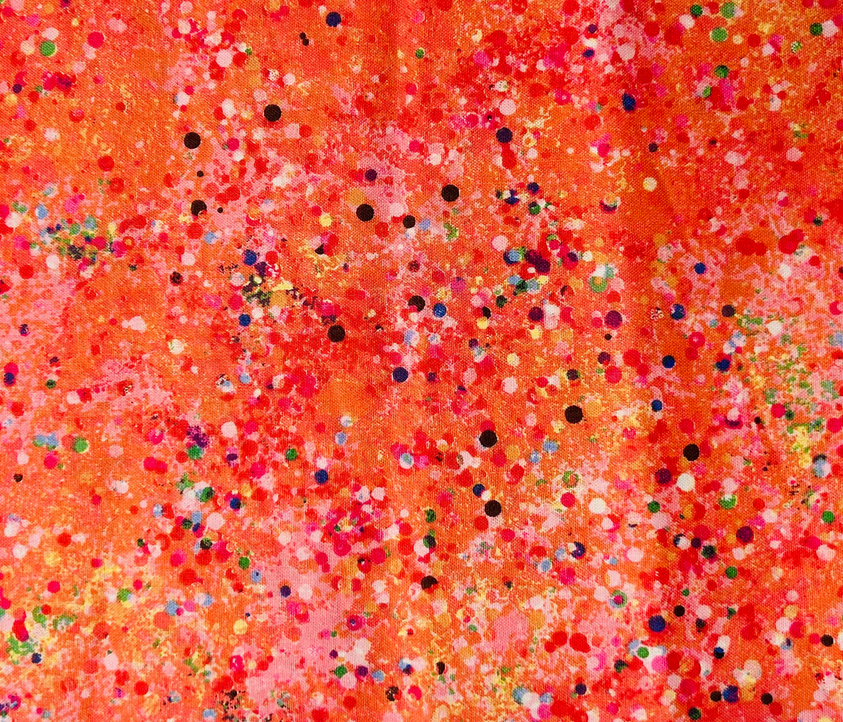 Orange Dots Scrunchie Lanyard/Keychain