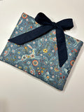 Blue Animal Book/Ipad Sleeve with Navy Lining and Ties