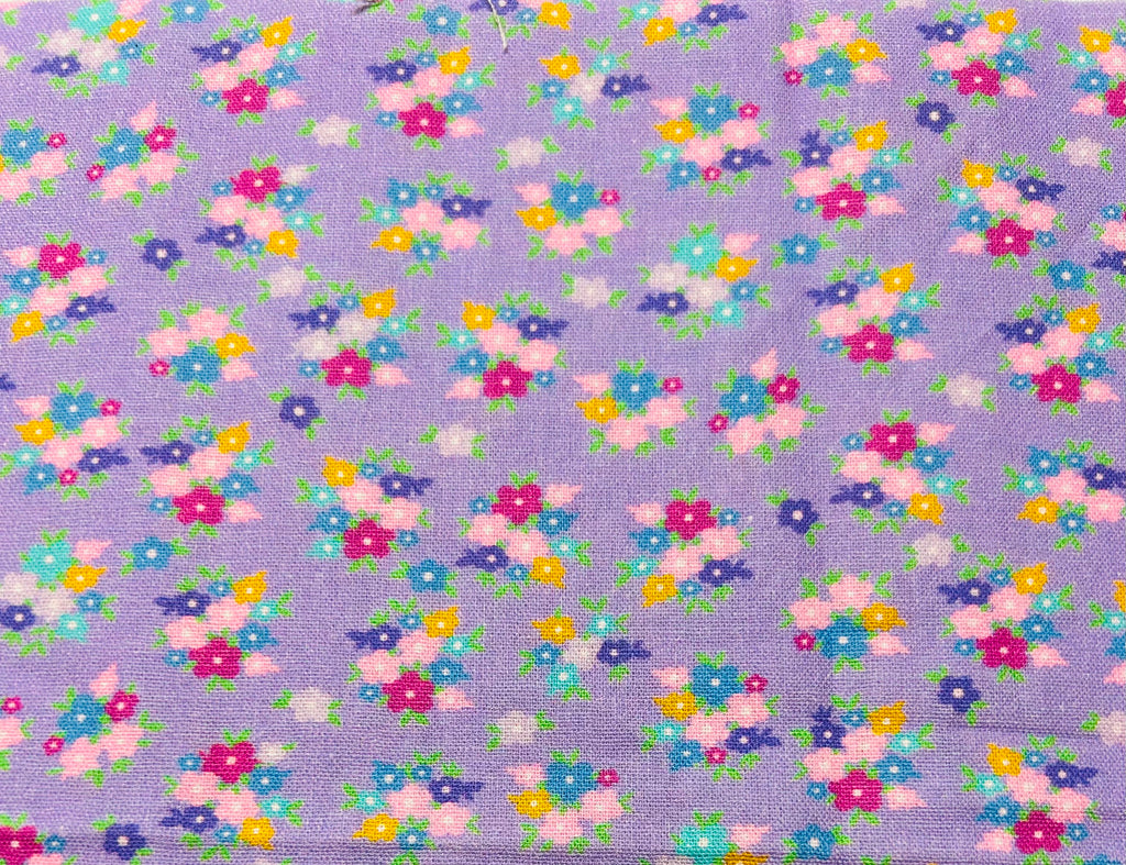 Purple Flowers Scrunchie Lanyard/Keychain