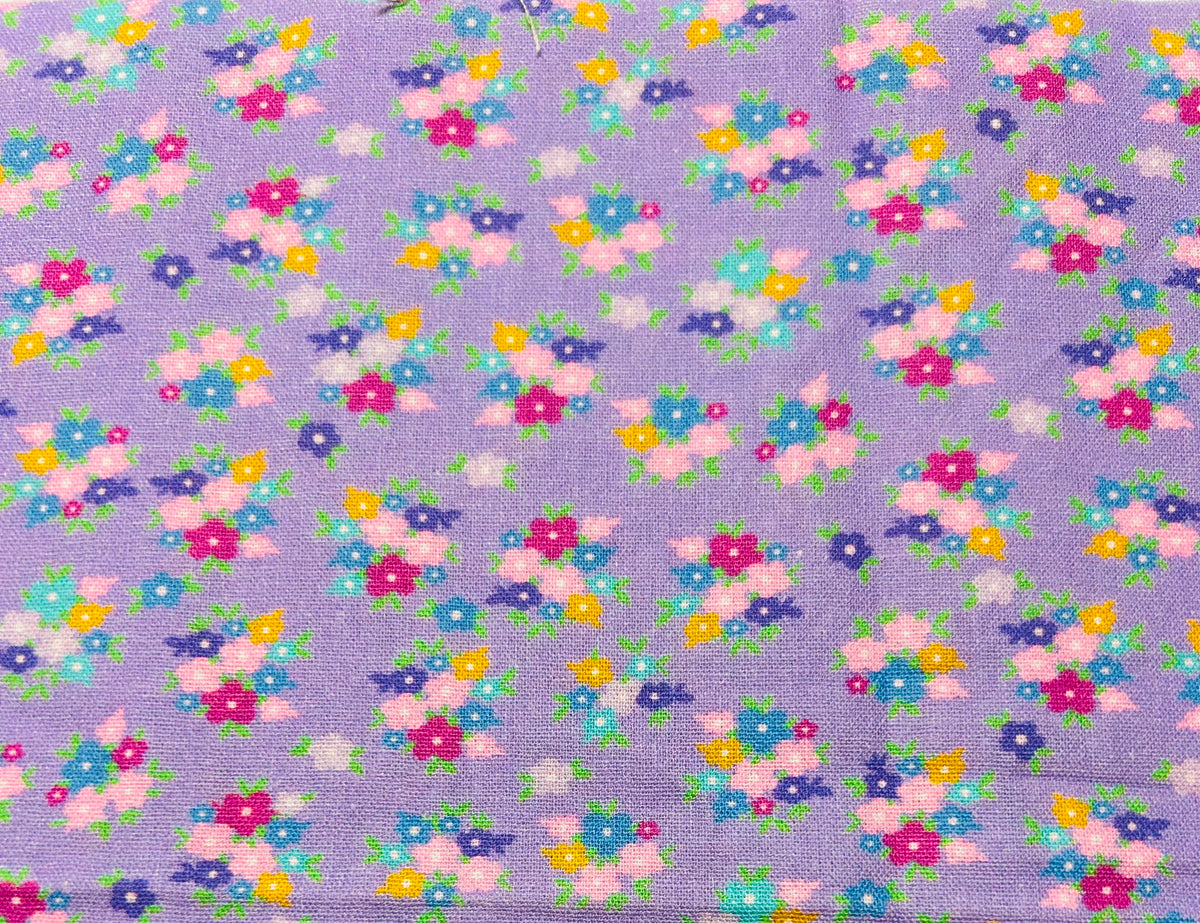 Purple Flowers Scrunchie Lanyard/Keychain