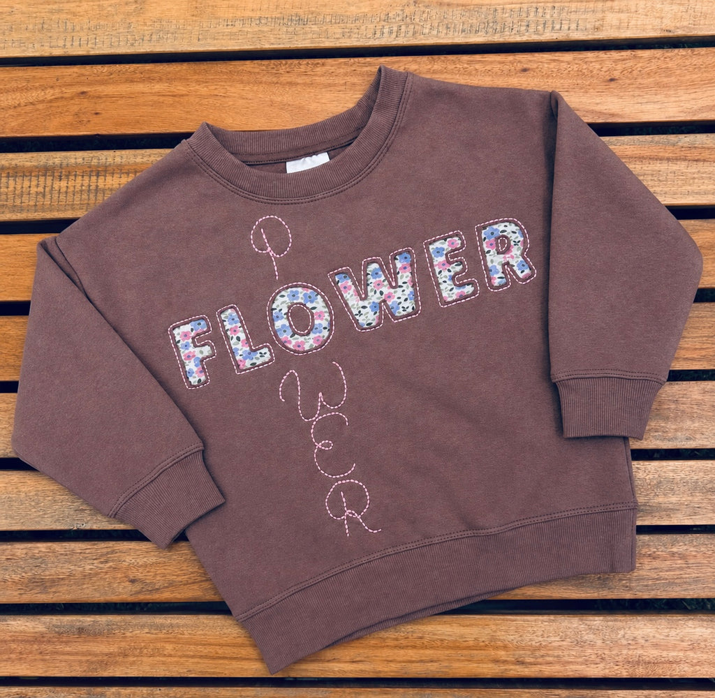 Girls Flower Power Jumper