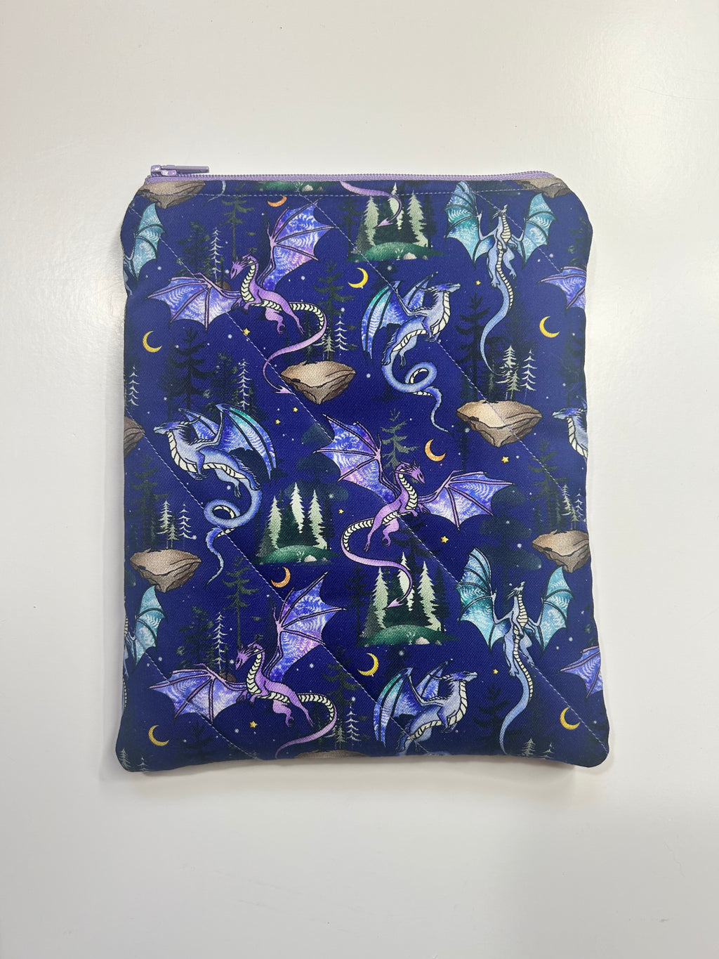 Fantasy Dragons | Handmade Padded E-Reader Sleeve with Zip | Kindle & Kobo Case