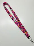 Pink ABC Scrunchie Lanyard/Keychain