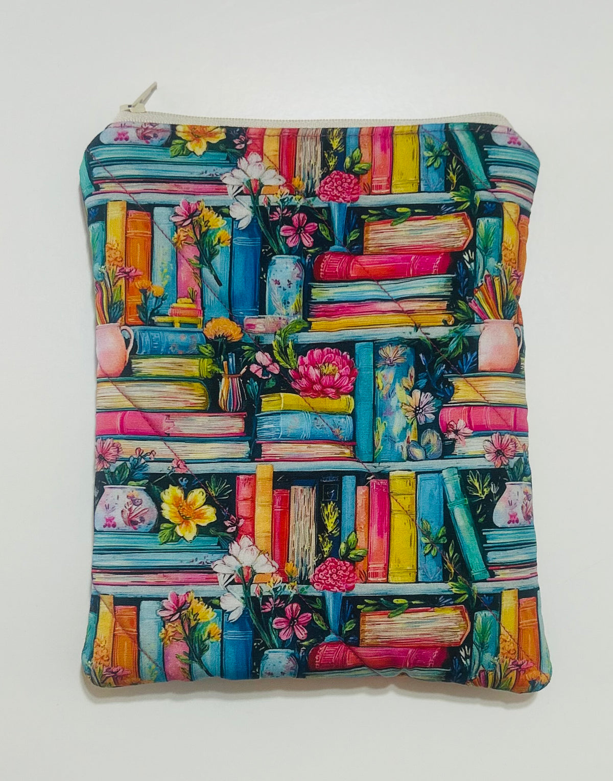 Old Books | Handmade Padded E-Reader Sleeve with Zip | Kindle & Kobo Case
