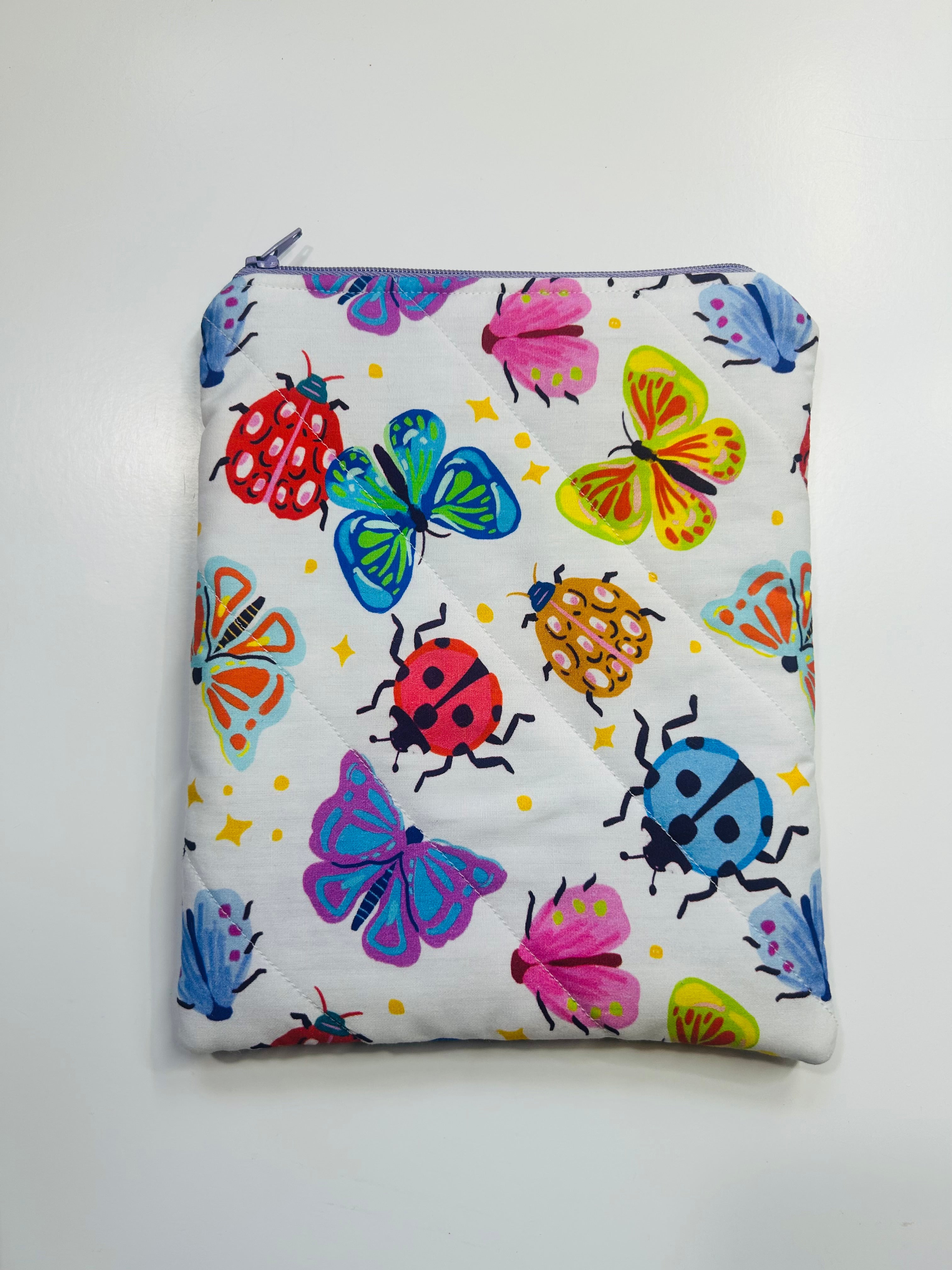 Bugs | Handmade Padded E-Reader Sleeve with Zip | Kindle & Kobo Case