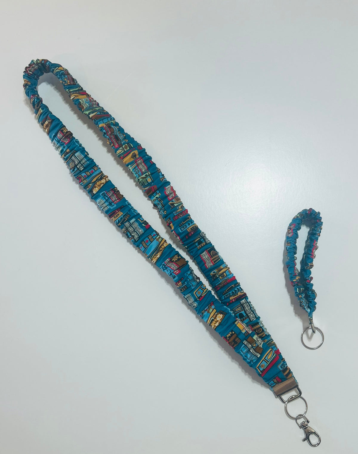 Lots of Books Scrunchie Lanyard/Keychain