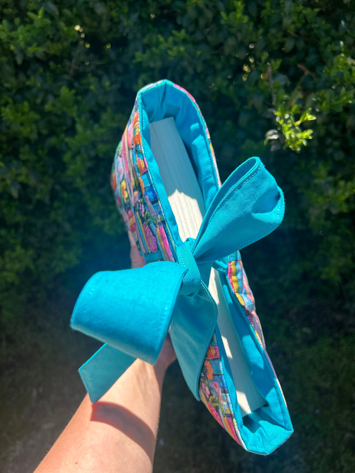 Old Books - Book/Ipad Sleeve with Teal Lining and Ties