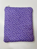 Purple Flower | Handmade Padded E-Reader Sleeve with Zip | Kindle & Kobo Case