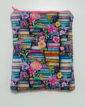 Flowers and Books | Handmade Padded E-Reader Sleeve with Zip | Kindle & Kobo Case