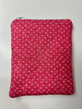 Pink Flower | Handmade Padded E-Reader Sleeve with Zip | Kindle & Kobo Case